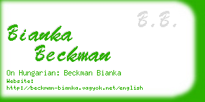 bianka beckman business card